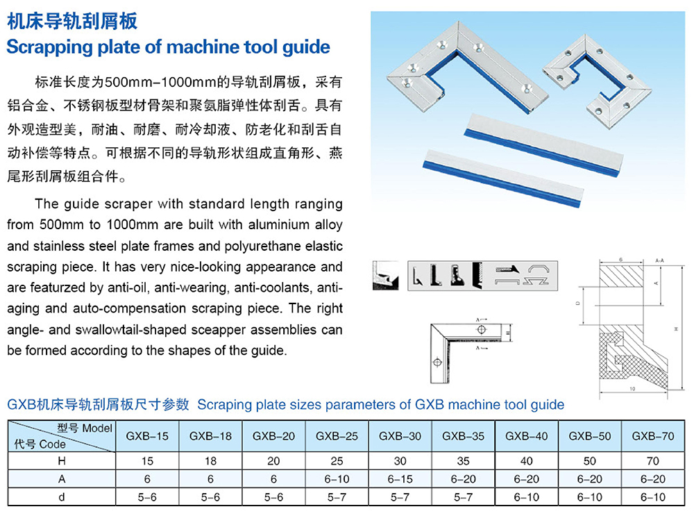 机床导轨刮屑板